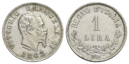 Vittorio Emanuele II Re d'Italia (1861-1878) - Lira - 1863 M Valore - AG R Pag. 516; Mont. 208 Tracc