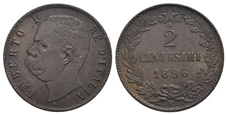 Umberto I (1878-1900) - 2 Centesimi - 1896 - CU RR Pag. 621; Mont. 69<br>SPL/SPL+