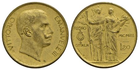 Vittorio Emanuele III (1900-1943) - 20 Lire - 1903 - MD R Pag. P.P. 173; Mont. 89 Stabilimento Johns