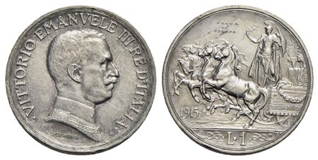 Vittorio Emanuele III (1900-1943) - Lira - 1915 Quadriga briosa - AG R Pag. P.P. 259; Mont. 339 Prov