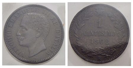 Vittorio Emanuele III (1900-1943) - Centesimo - 1902 Valore - CU RRR Pag. 940; Mont. 413 Periziata S