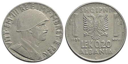 Albania - 0,20 Lek - 1939 XVIII - AC NC Pag. 1002; Mont. 502 Antimagnetico<br>FDC