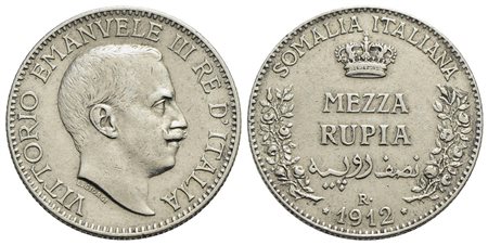 Somalia - Mezza Rupia - 1912 - AG R Pag. 967; Mont. 450<br>qSPL