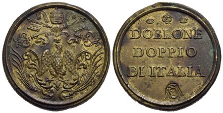 ROMA - Innocenzo XIII (1721-1724) - Doppio doblone - Stemma pontificio - R/ DOBLONE DOPPIO DI ITALIA