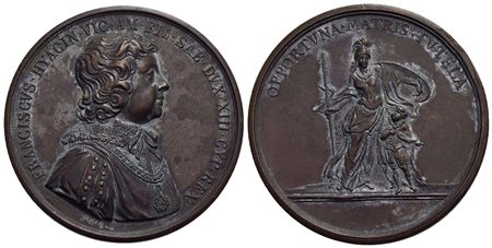 SAVOIA - Francesco Giacinto (1637-1638) - Medaglia - 1865 - Busto a d. - R/ Minerva di fronte regge 