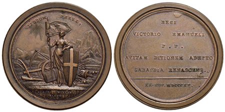 SAVOIA - Vittorio Emanuele I (1802-1821) - Medaglia - 1815 - Unione della Savoia al regno di Sardegn