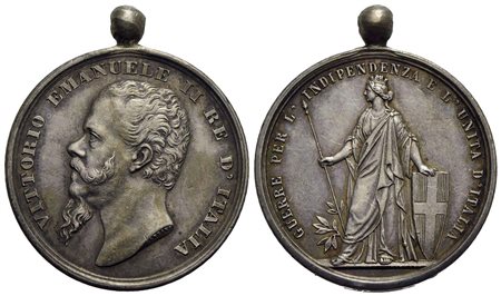 SAVOIA - Vittorio Emanuele II Re d'Italia (1861-1878) - Medaglia - 1865 - Guerre d' Indipendenza e U