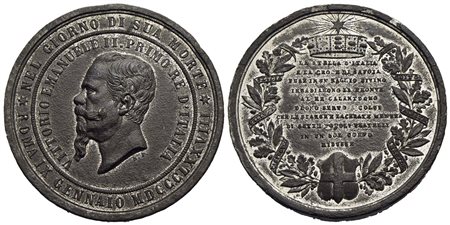 SAVOIA - Vittorio Emanuele II Re d'Italia (1861-1878) - Medaglia - 1878 - Nel giorno della sua morte