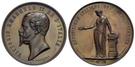 SAVOIA - Vittorio Emanuele II Re d'Italia (1861-1878) - Medaglia - 1861 - Esposizione Internazionale