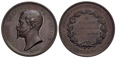 SAVOIA - Vittorio Emanuele II Re d'Italia (1861-1878) - Medaglia - 1862 - Esposizione internazionale