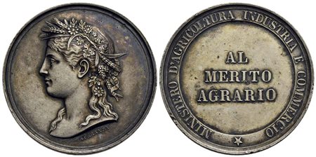 SAVOIA - Vittorio Emanuele III (1900-1943) - Medaglia - Al merito agrario - Testa a s. - R/ Scritta 