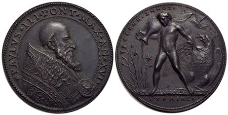 PAPALI - Paolo III (1534-1549) - Medaglia - A. XVI - Busto con piviale a d. - R/ Ganimede versa acqu