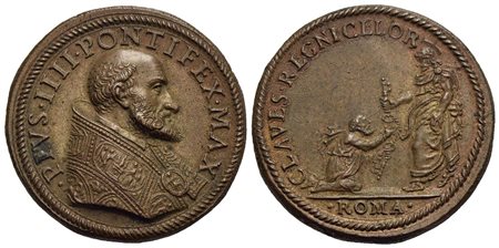 PAPALI - Pio IV (1559-1566) - Medaglia - Busto con piviale a d. - R/ San Pietro con le chiavi del Pa