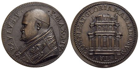 PAPALI - Paolo V (1605-1621) - Medaglia - 1608 - A. IV Cappella Paolina Santa Maria Maggiore - Busto