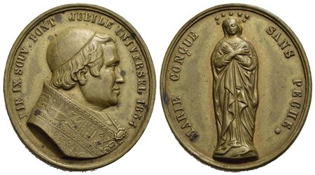 PAPALI - Pio IX (1846-1866) - Medaglia - 1854 - Souvenir del Giubileo Universale - Busto a d. - R/ L