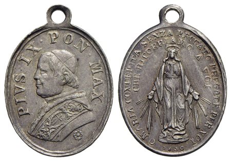 PAPALI - Pio IX (1846-1866) - Medaglia - Vergine Immacolata - Busto a s. - R/ La Vergine Immacolata 