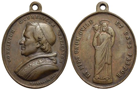 PAPALI - Pio IX (1866-1878) - Medaglia - 1869 - Concilio Ecumenico Vaticano - Busto a s. - R/ Gesù p