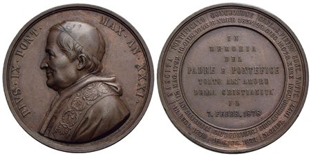 PAPALI - Pio IX (1866-1878) - Medaglia - A. XXXI - In memoria - Busto a s. - R/ Scritte circolari e 