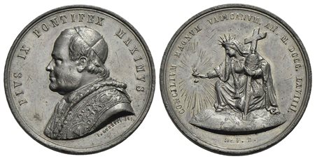 PAPALI - Pio IX (1866-1878) - Medaglia - 1869 - Concilio Ecumenico Vaticano - Busto a s. - R/ La Chi