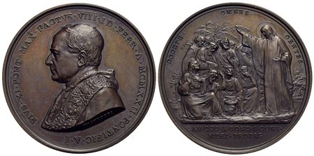 PAPALI - Pio XI (1922-1939) - Medaglia - 1922 A. I - 300° Propaganda Fide - Busto a s. - R/ Gesú in 