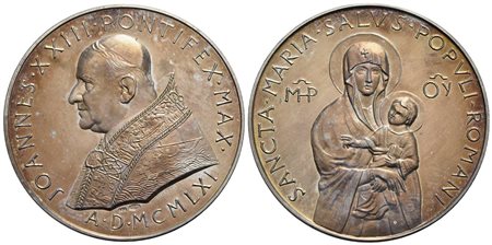 PAPALI - Giovanni XXIII (1958-1963) - Medaglia - 1961 - Salus Populi Romani - Busto a s. - R/ La Mad