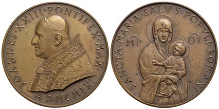 PAPALI - Giovanni XXIII (1958-1963) - Medaglia - 1960 - Salus Populi Romani - Busto a s. - R/ La Mad