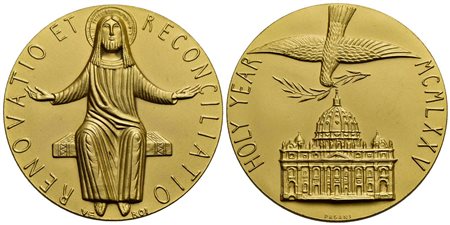 PAPALI - Paolo VI (1963-1978) - Medaglia - 1975 - Anno Santo Opus: Veroi Ø: 60 mm. - (AE dorato g. 8