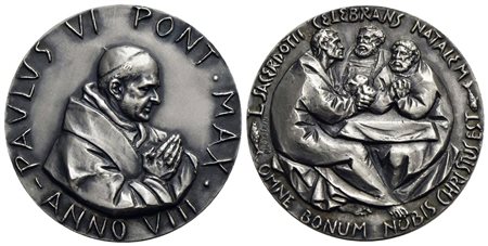 PAPALI - Paolo VI (1963-1978) - Medaglia - A. VIII - Busto a d. - R/ Omne bonum nobis Christus est Ø