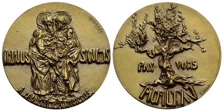 PAPALI - Paolo VI (1963-1978) - Medaglia - 1975 - Anno Santo Opus: Senesi Ø: 44 mm. - AE<br>FDC