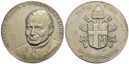 PAPALI - Giovanni Paolo II (1978-2005) - Medaglia - A. I - AG Mont. 1<br>FDC