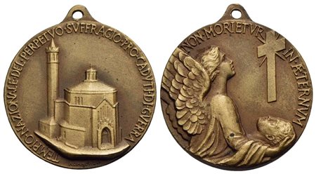 RELIGIOSE - Medaglia - Tempio nazionale del perpetuo suffragio dei caduti di guerra - Angelo regge u