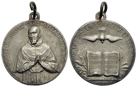 RELIGIOSE - Medaglia - Beato Robertus Card. Bellarminus - Busto di fronte - R/ Libro della Dottrina 