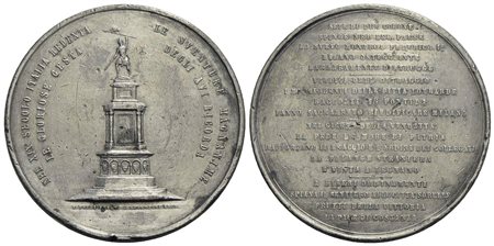 CITTA' - Milano - Medaglia - 1876 - Monumento alla Battaglia di Legnano - Monumento provvisorio in c