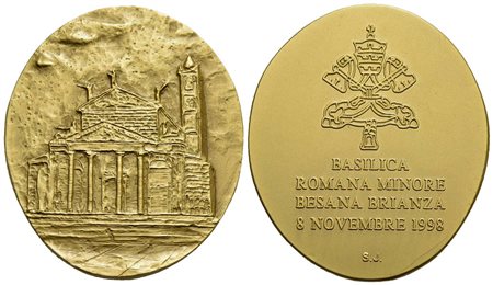 CITTA' - Monza - Medaglia - 1998 - Besana Brianza - Basilica Romana Minore - Basilica - R/ Stemma e 