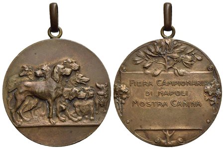 CITTA' - Napoli - Medaglia - Fiera campionaria - Mostra canina Ø: 37 mm. - (AE g. 17,8)<br>qSPL