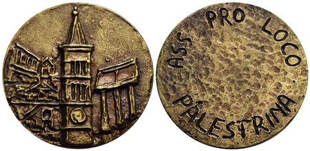 CITTA' - Roma - Medaglia - Palestrina - Ass. Pro Loco - Chiesa di Sant'Agapito Ø: 82 mm. - AE<br>FDC