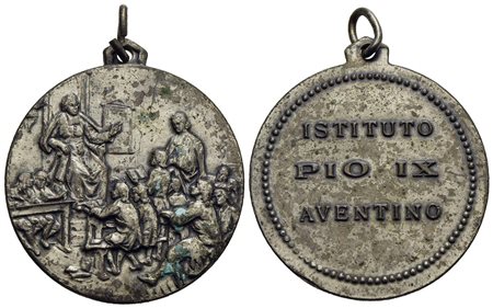 CITTA' - Roma - Medaglia - Istituto Pio IX Aventino - L'insegnante fa lezione - R/ Scritta Ø: 33 mm.