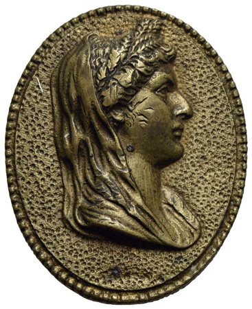 PERSONAGGI - Agrippina (Moglie dell'Imperatore Tiberio) - Placchetta - (AE g. 40,1) mm. 53 x 43 Fore