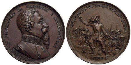 PERSONAGGI - Alessandro La Marmora (generale e fondatore dei Bersaglieri) (1799-1855) - Medaglia - 1