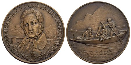 PERSONAGGI - Alessandro Manzoni (scrittore e poeta) (1785-1873) - Medaglia - 1973 - Celebrazioni Man