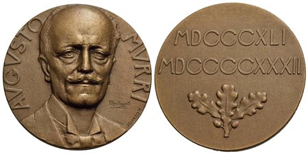 PERSONAGGI - Augusto Murri (medico) (1841-1932) - Medaglia - 1841-1932 - Testa di fronte - R/ Ramo d