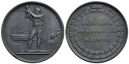 NAPOLEONICHE - Napoleone I, Imperatore (1804-1814) - Medaglia - 1811 - Battesimo del Re di Roma - Na