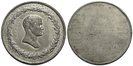 NAPOLEONICHE - Napoleone I, Imperatore (1804-1814) - Medaglia - 1821 - Morte di Napoleone - Testa nu