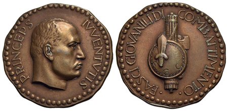 FASCISTE - Medaglia - 1931 A. IX - Fasci Giovanili di Combattimento - Testa di Mussolini a d. - R/ G