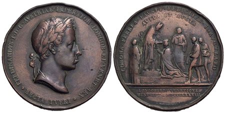 MILANO - Ferdinando I d'Asburgo-Lorena (1835-1848) - Medaglia - 1838 - Incoronazione - Testa laureat