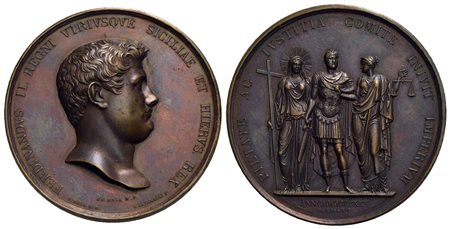 NAPOLI - Ferdinando II di Borbone (1830-1859) - Medaglia - 1830 - Per l’assunzione al trono di Re Fe