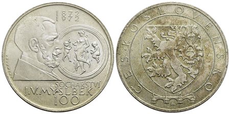 CECOSLOVACCHIA - Repubblica - Medaglia - 1972 - 100 morte di J.V. Myslbek Ø: 39 mm. - (AG g. 20,31) 