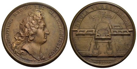 FRANCIA - Luigi XIV (1643-1715) - Medaglia - 1680 - Reggia di Versailles Opus: Mauger Ø: 41 mm. - (A