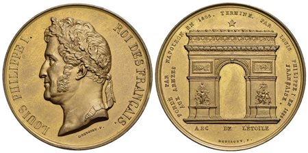 FRANCIA - Luigi Filippo I (1830-1848) - Medaglia - 1806-1836 - Arco di trionfo - Busto a s. - R/ Arc