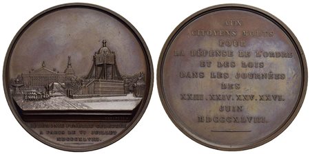 FRANCIA - Seconda Repubblica (1848-1852) - Medaglia - 1848 - Ai caduti della difesa della legge del 